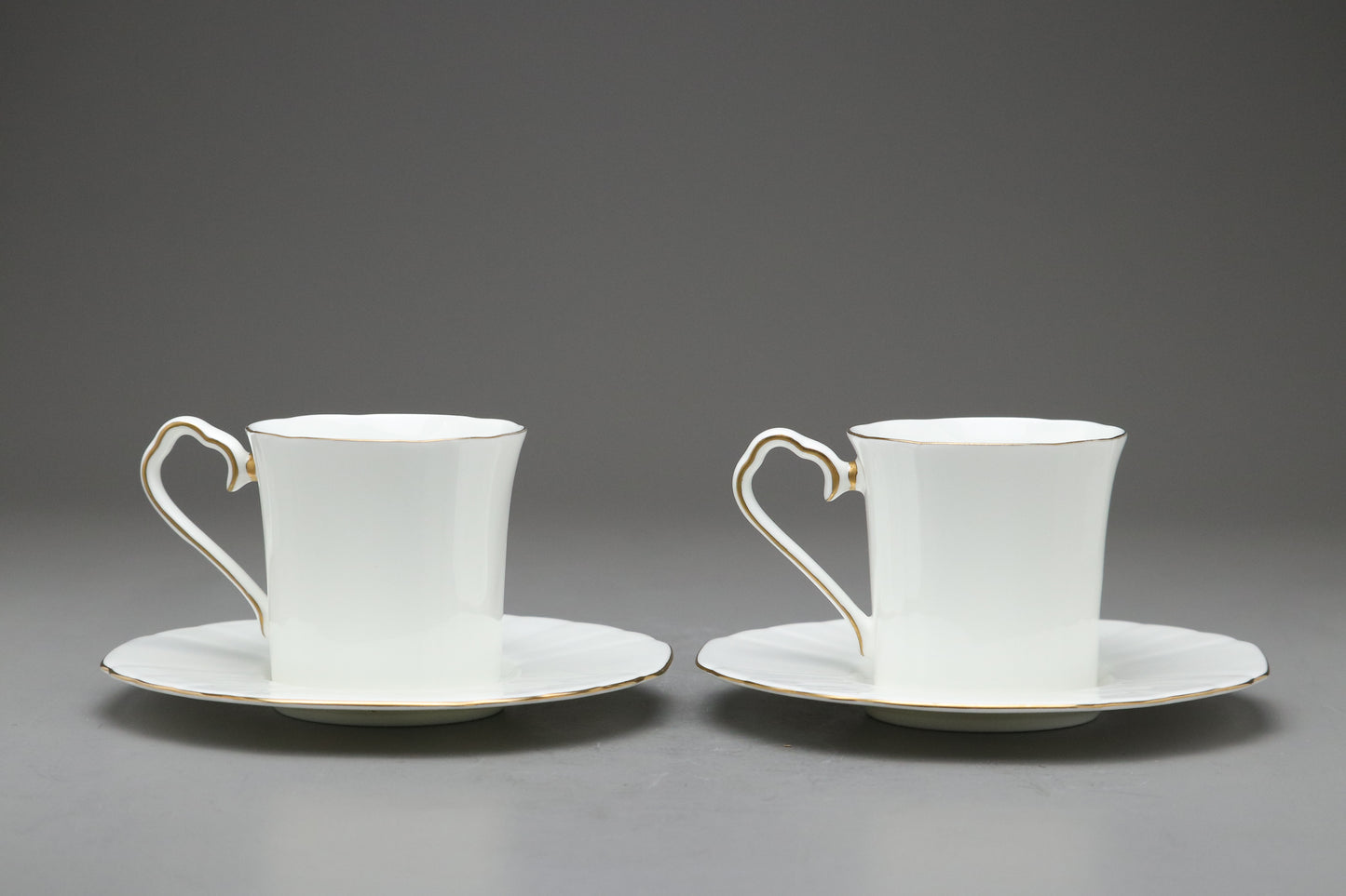 Givenchy Paris Bone China Cup and Saucer Set | Vintage White Gold Trim | Luxury Tea Coffee Mugs | French Designer Tableware | Chic Gift Idea