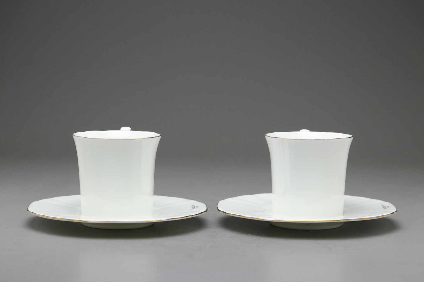 Givenchy Paris Bone China Cup and Saucer Set | Vintage White Gold Trim | Luxury Tea Coffee Mugs | French Designer Tableware | Chic Gift Idea