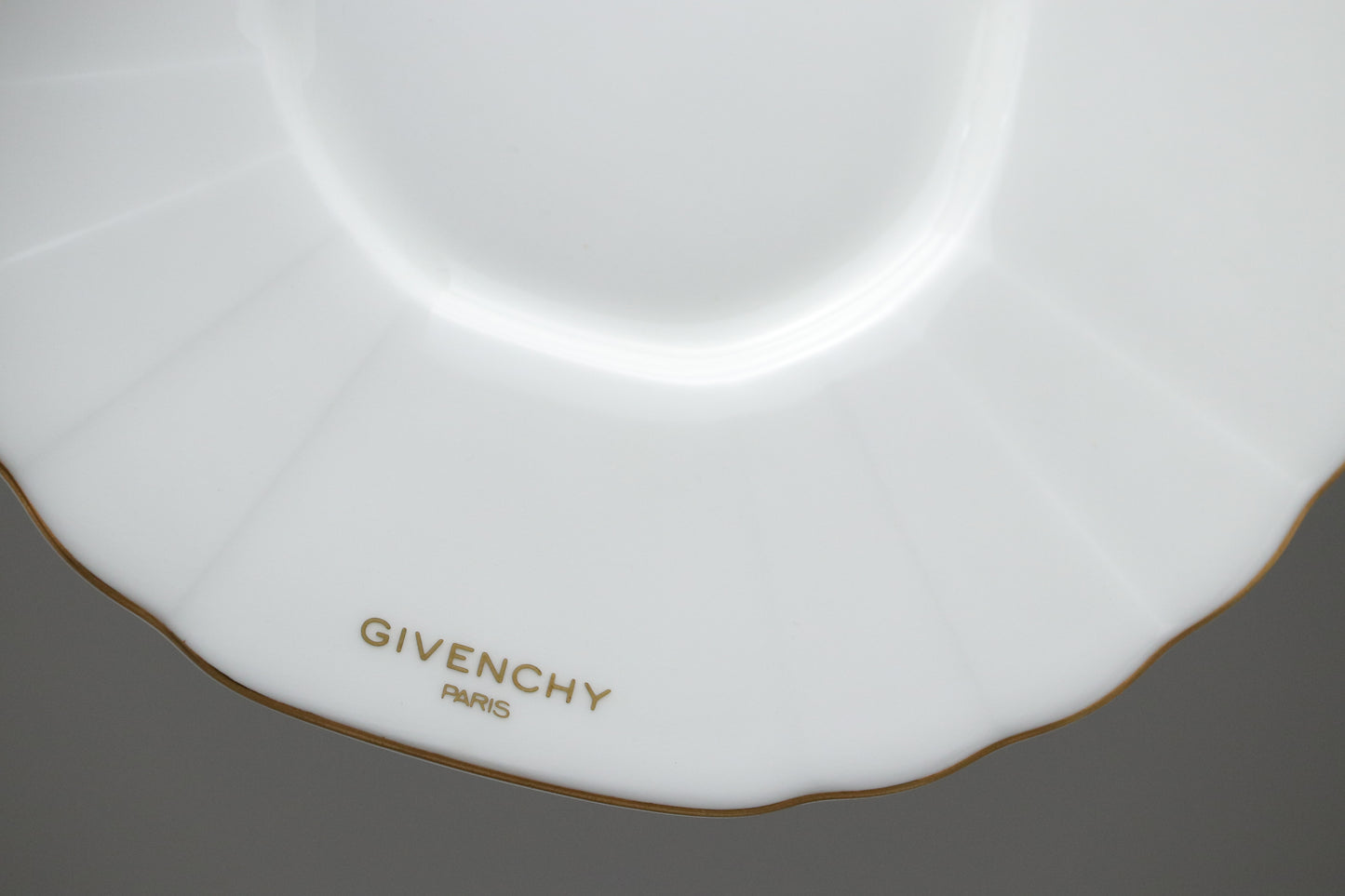 Givenchy Paris Bone China Cup and Saucer Set | Vintage White Gold Trim | Luxury Tea Coffee Mugs | French Designer Tableware | Chic Gift Idea