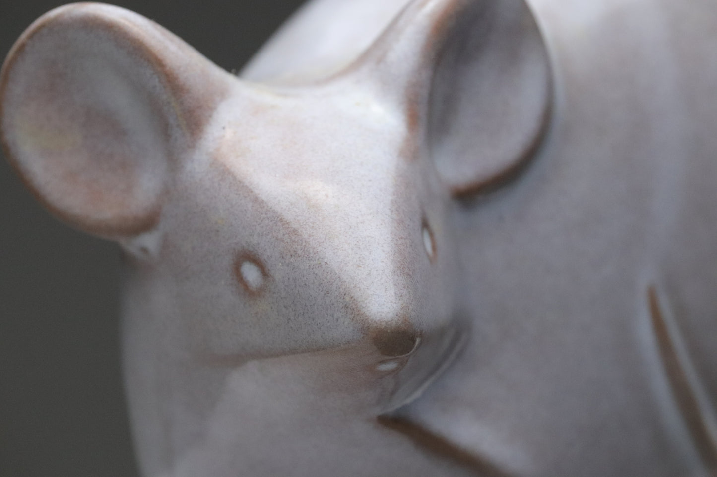 Japanese Ceramic Mouse Figurine | Year of the Rat | Lucky Charm | Fuku Nezumi | Zen Home Decor | Minimalist Animal Art Statue | Pottery Gift