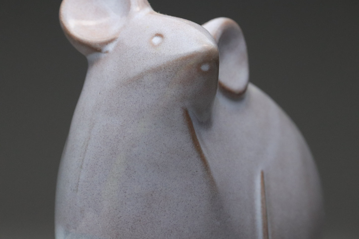 Japanese Ceramic Mouse Figurine | Year of the Rat | Lucky Charm | Fuku Nezumi | Zen Home Decor | Minimalist Animal Art Statue | Pottery Gift