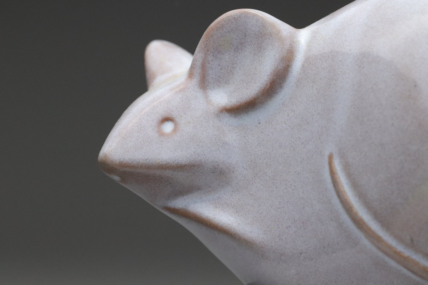 Japanese Ceramic Mouse Figurine | Year of the Rat | Lucky Charm | Fuku Nezumi | Zen Home Decor | Minimalist Animal Art Statue | Pottery Gift