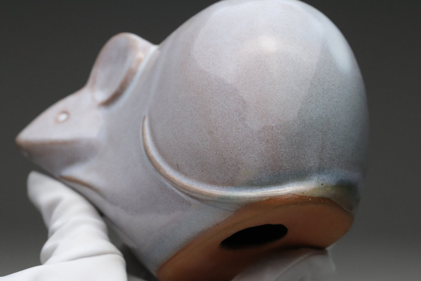 Japanese Ceramic Mouse Figurine | Year of the Rat | Lucky Charm | Fuku Nezumi | Zen Home Decor | Minimalist Animal Art Statue | Pottery Gift