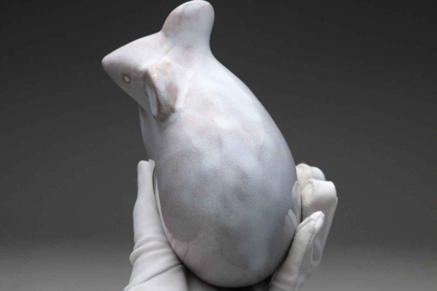 Japanese Ceramic Mouse Figurine | Year of the Rat | Lucky Charm | Fuku Nezumi | Zen Home Decor | Minimalist Animal Art Statue | Pottery Gift