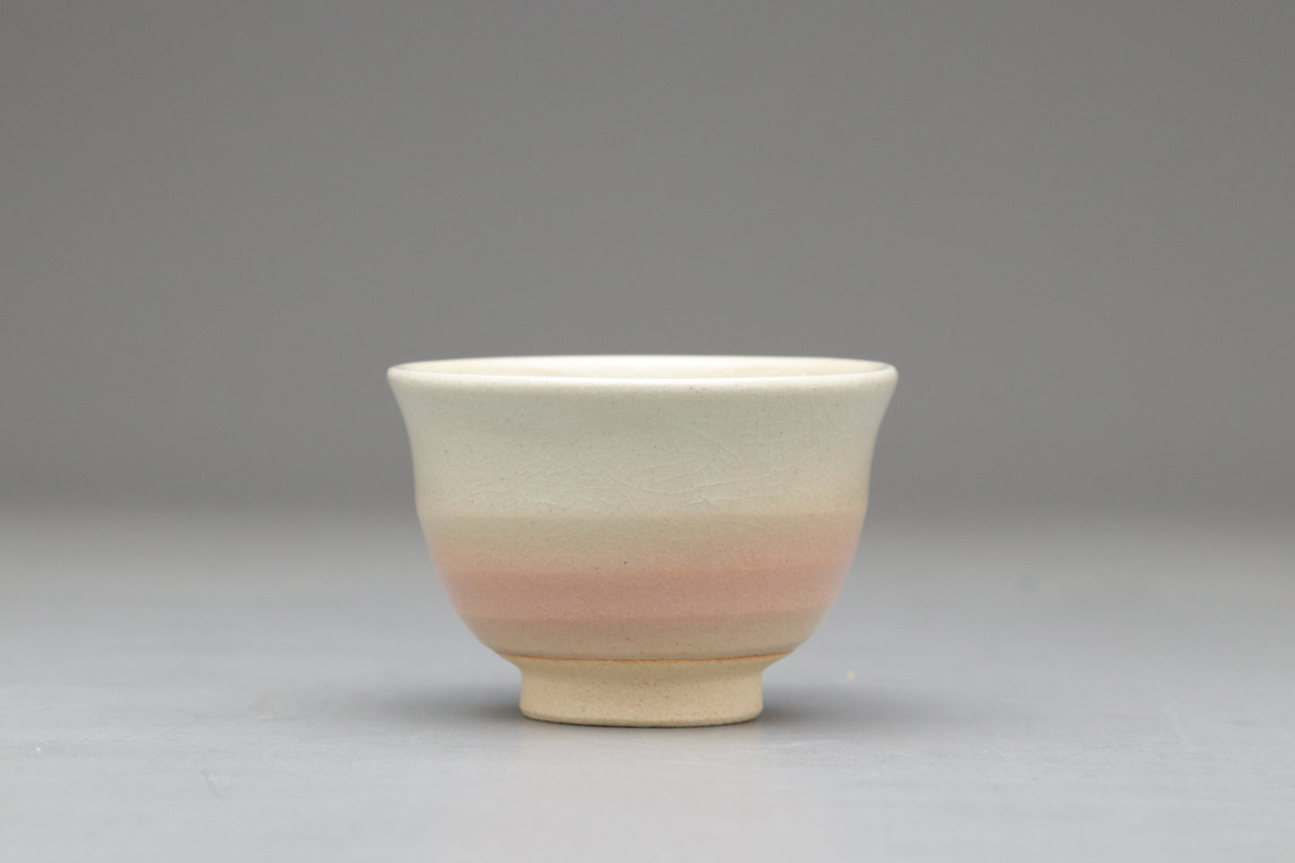 Japanese Hagi Ware Tea Set | Kyusu Teapot | 6 Yunomi Cups | Pink White Ombre | Vintage Pottery | With Original Wooden Box | Handmade Japan