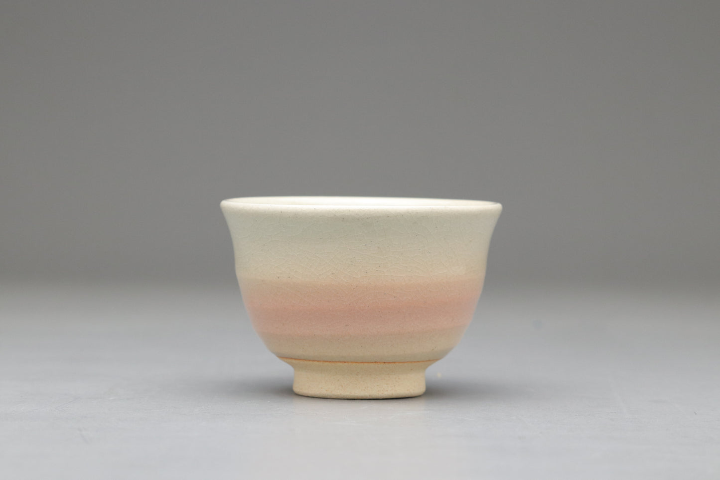 Japanese Hagi Ware Tea Set | Kyusu Teapot | 6 Yunomi Cups | Pink White Ombre | Vintage Pottery | With Original Wooden Box | Handmade Japan
