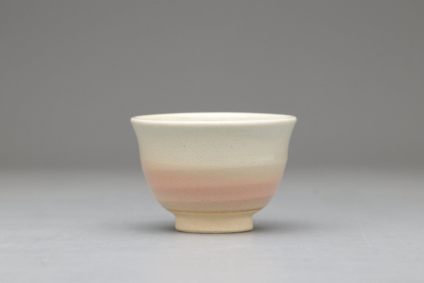 Japanese Hagi Ware Tea Set | Kyusu Teapot | 6 Yunomi Cups | Pink White Ombre | Vintage Pottery | With Original Wooden Box | Handmade Japan
