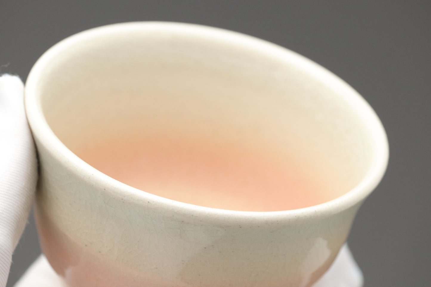 Japanese Hagi Ware Tea Set | Kyusu Teapot | 6 Yunomi Cups | Pink White Ombre | Vintage Pottery | With Original Wooden Box | Handmade Japan
