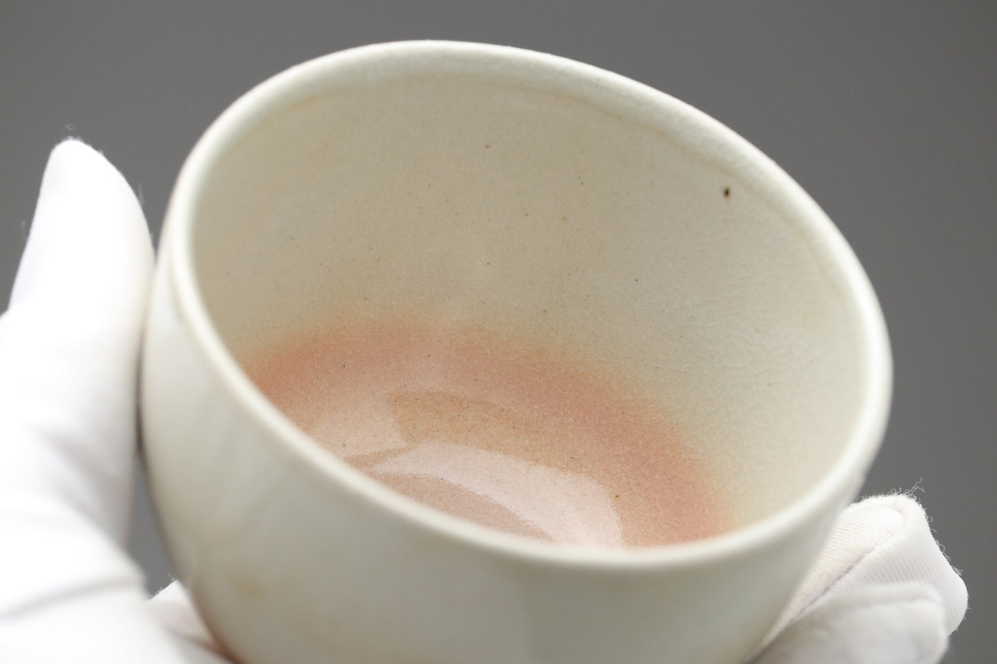 Japanese Tea Cups | Set of 2 | Pink and White | Gradient | Crackle Glaze | Handmade Pottery | Wabi Sabi | Yunomi Bowl | Tea Gift