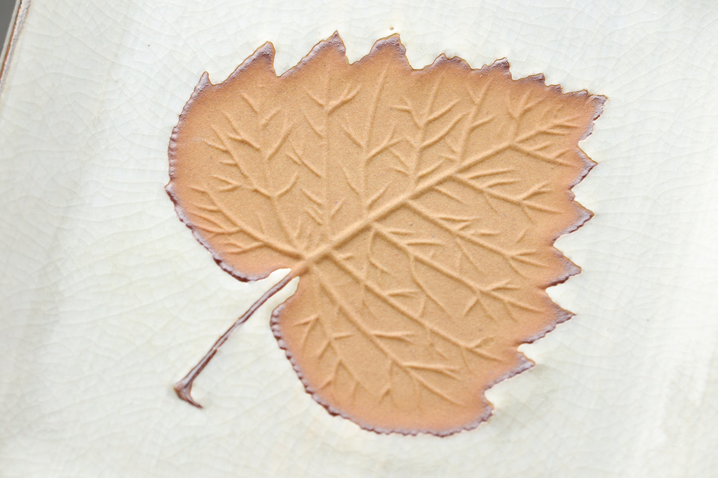 Japanese Pottery Set of 4 | Ceramic Leaf Plates | Rustic Wabi Sabi | Small Sushi Dish | Handmade Snack Plate | Pressed Leaf Design | Zen Gift