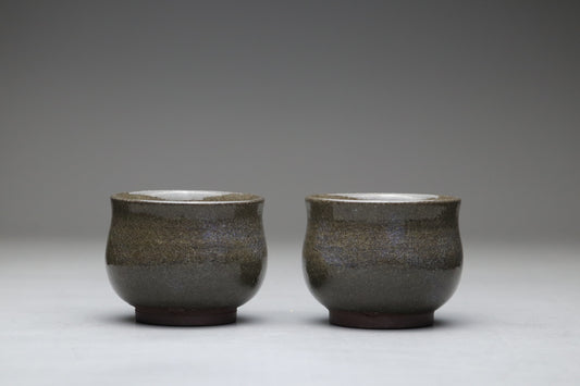 Handmade Japanese Sake Cup Set | Ochoko Pair | Guinomi | Home Decor Ornament | Aesthetic Ceramic Art | Interior Display | Wabi Sabi Pottery