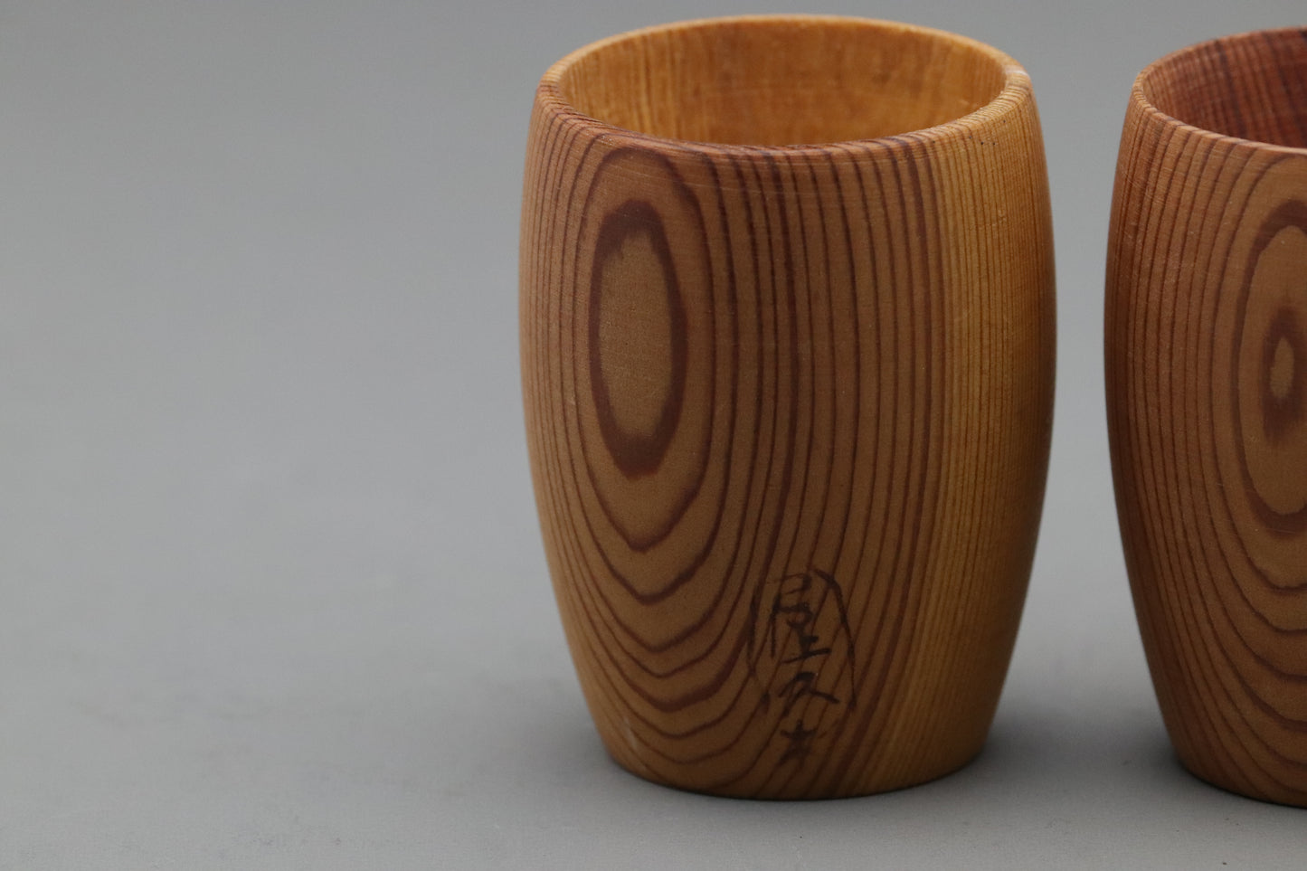 Yakusugi Cedar Sake Set | Japanese Tokkuri Bottle | 2 Ochoko Cups | Rare Ancient Wood | Yakushima Japan | Handmade Woodwork | Wabi Sabi