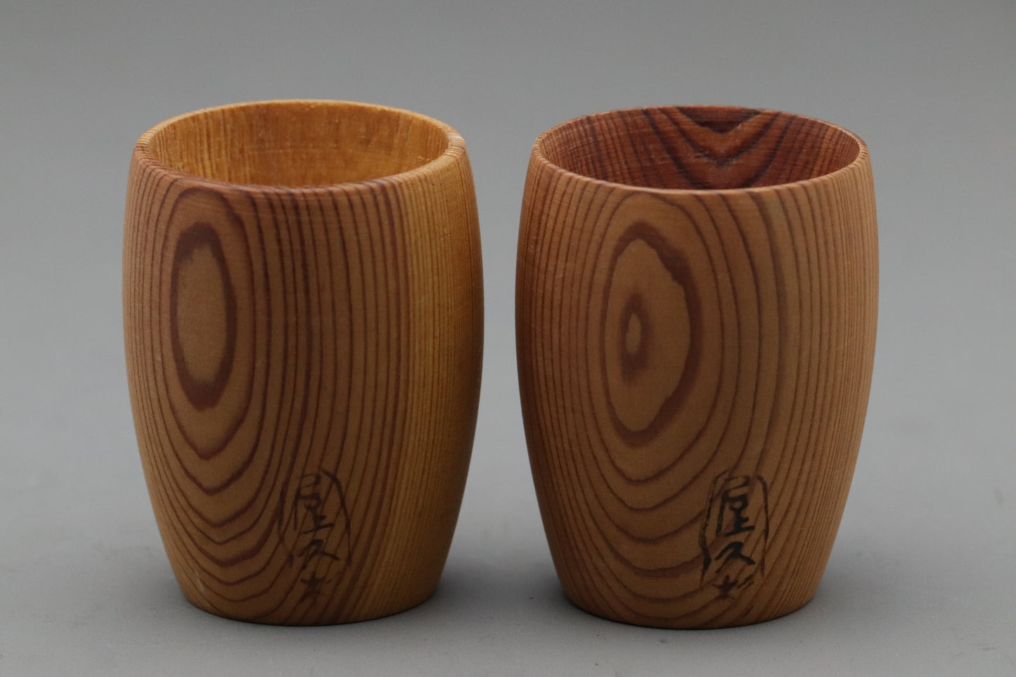 Yakusugi Cedar Sake Set | Japanese Tokkuri Bottle | 2 Ochoko Cups | Rare Ancient Wood | Yakushima Japan | Handmade Woodwork | Wabi Sabi