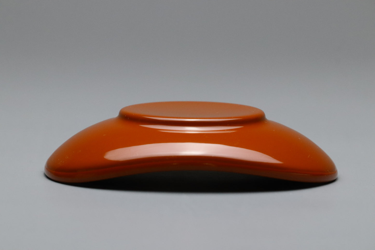 Aizu Lacquerware Teacup Saucers Set of 5 | Japanese Urushi Wood Tray in Washed Vermilion | Traditional Wabi-Sabi Chazutsu Style Coasters