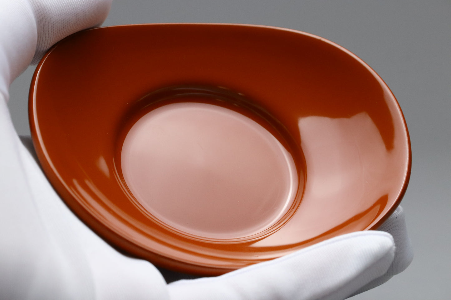 Aizu Lacquerware Teacup Saucers Set of 5 | Japanese Urushi Wood Tray in Washed Vermilion | Traditional Wabi-Sabi Chazutsu Style Coasters