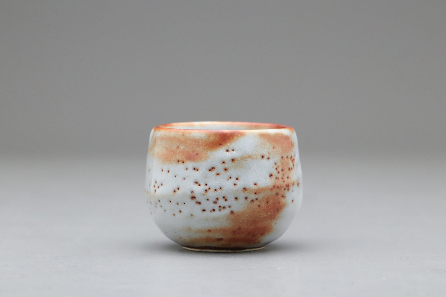 Shino Ware | Guinomi | Sake Cup | Japanese Pottery | Art Collection | Wabi Sabi | Hiiro Fire Marks | Tea Ceremony | Momogusa Clay | Unique