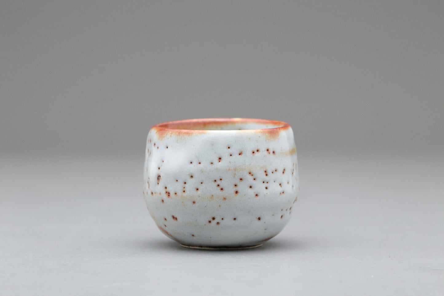 Shino Ware | Guinomi | Sake Cup | Japanese Pottery | Art Collection | Wabi Sabi | Hiiro Fire Marks | Tea Ceremony | Momogusa Clay | Unique