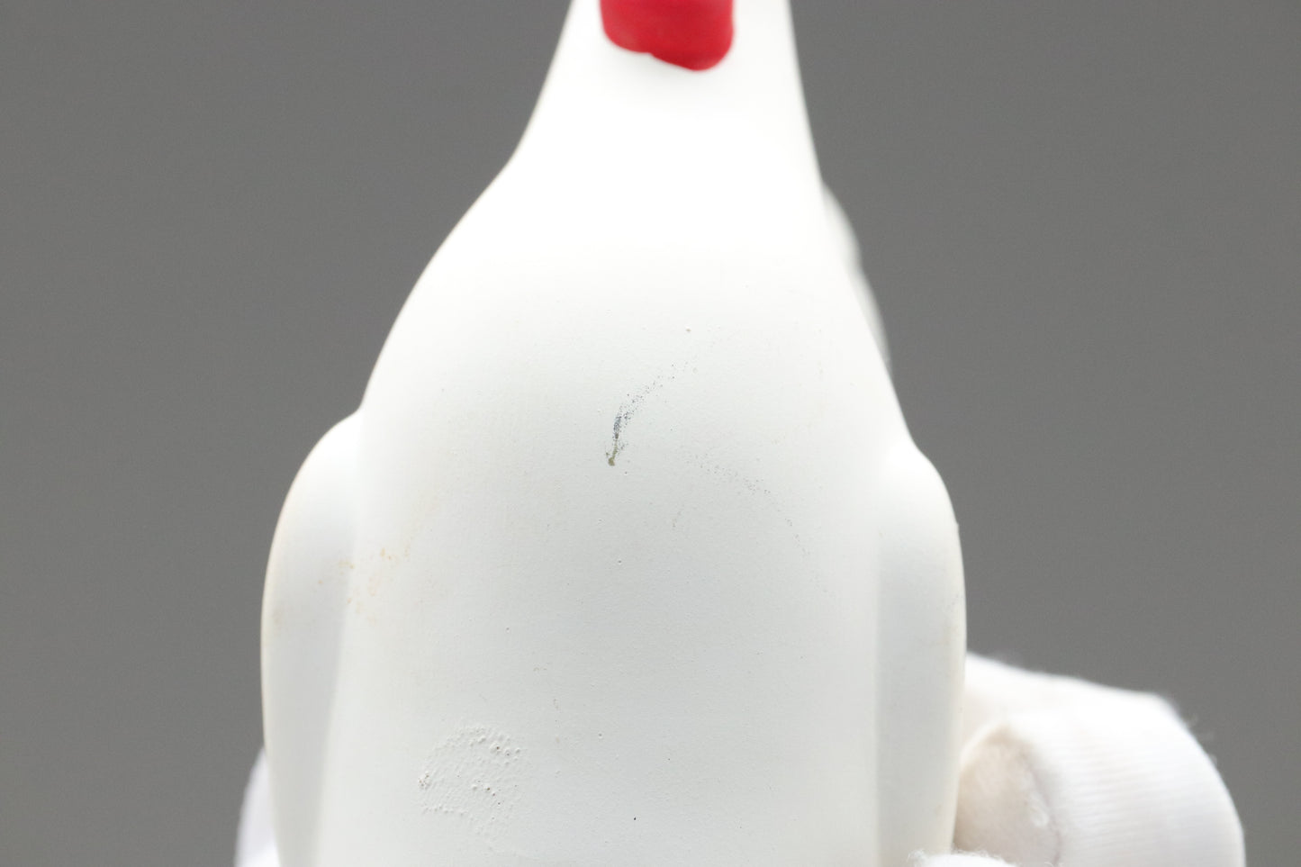 Japanese White Clay Rooster Figurine | Zodiac Sign Animal | Lucky Charm Happiness Kanji | Feng Shui Statue | Home Decor Ornament Japanese