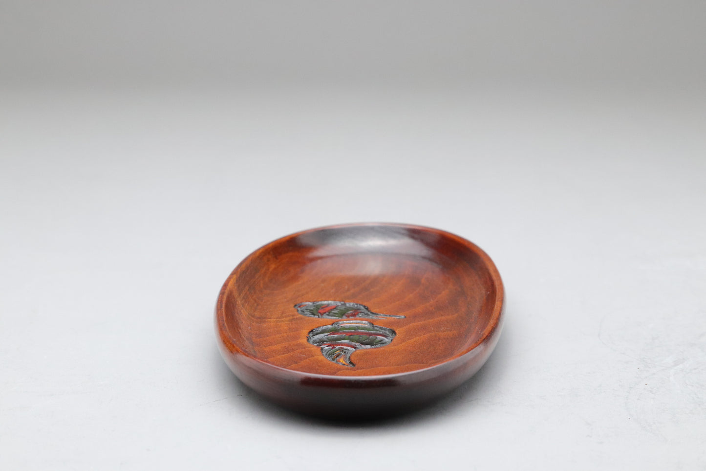 Japanese Vintage | Ujohbori | Wood Carving | Oshiborri Tray | Set of 3 | Urushi Lacquerware | Handcrafted | Oval Plate | Kitchen Tableware