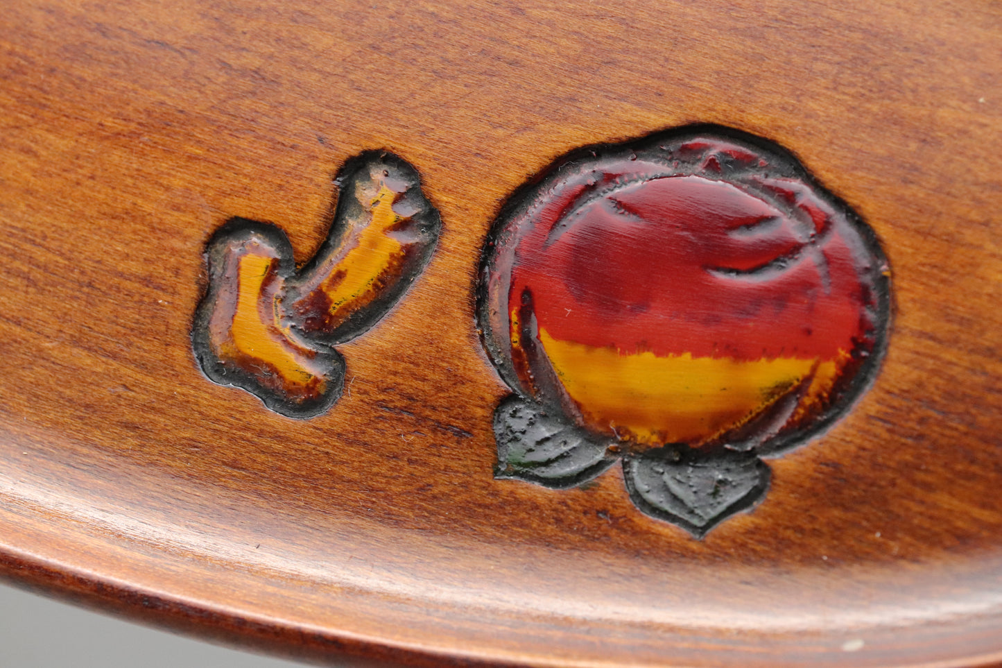 Japanese Vintage | Ujohbori | Wood Carving | Oshiborri Tray | Set of 3 | Urushi Lacquerware | Handcrafted | Oval Plate | Kitchen Tableware
