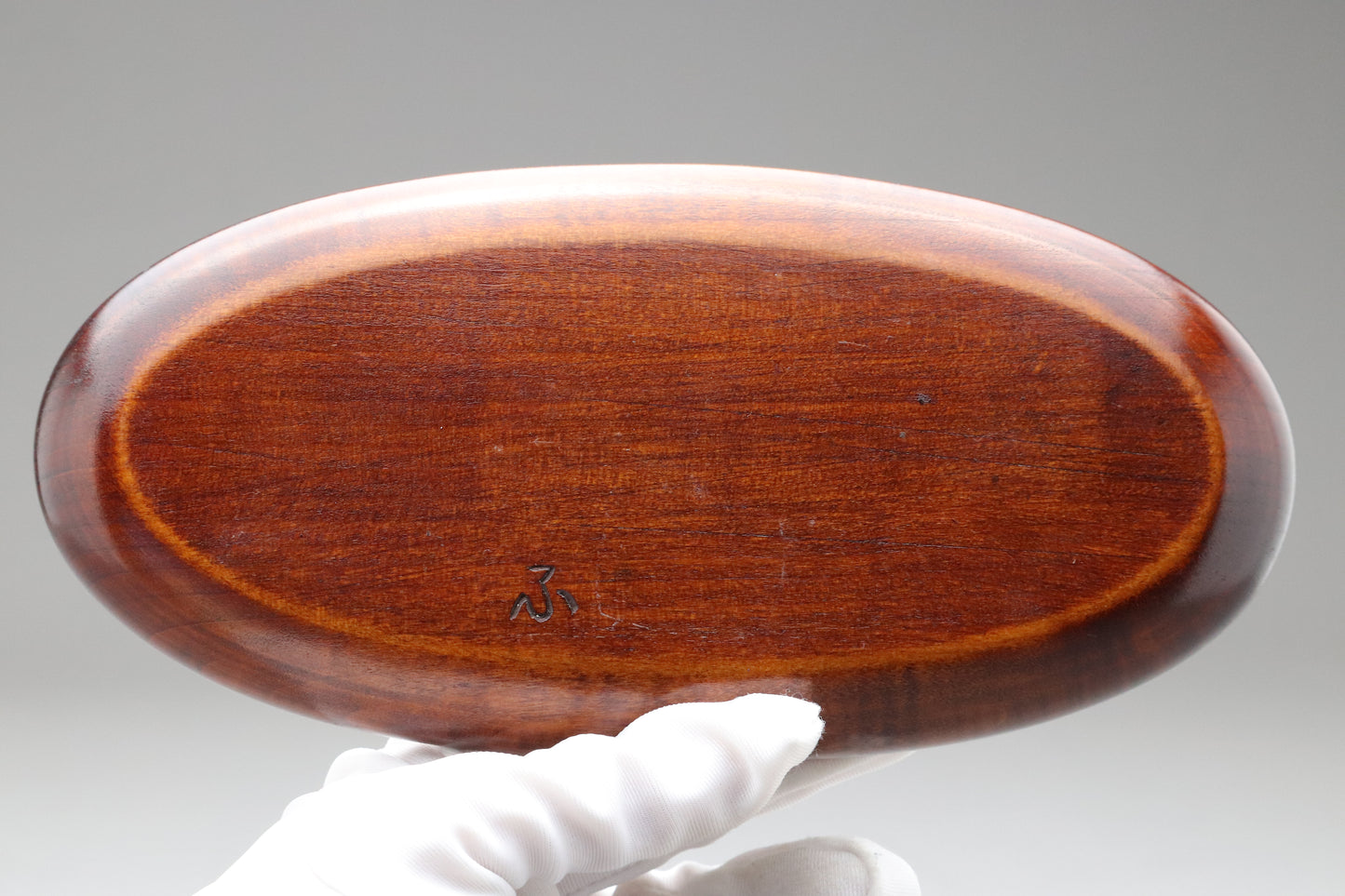 Japanese Vintage | Ujohbori | Wood Carving | Oshiborri Tray | Set of 3 | Urushi Lacquerware | Handcrafted | Oval Plate | Kitchen Tableware