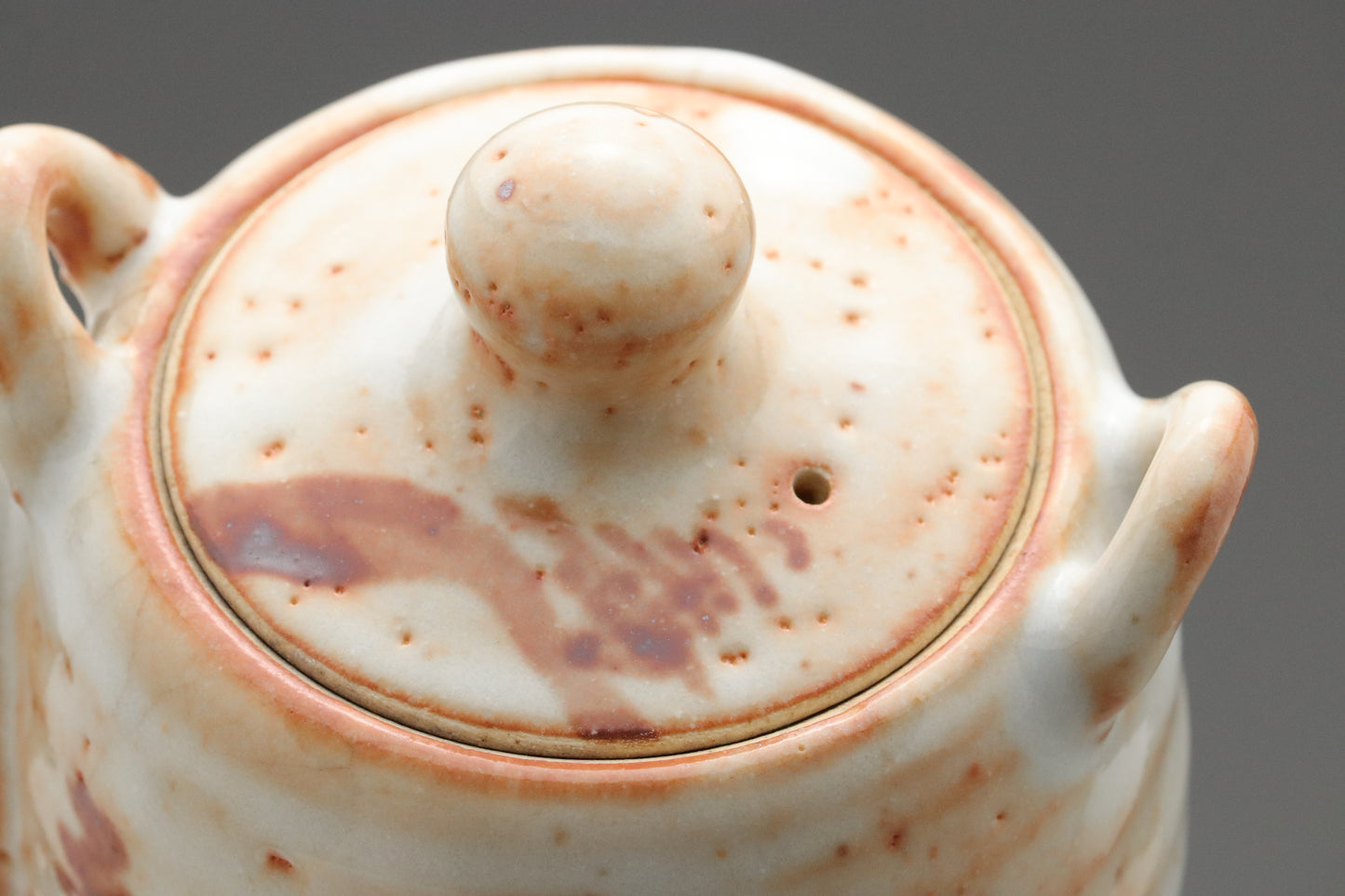Japanese Mino Ware | Shusen Kiln Tea Set | Handmade Ceramic Teapot | 5 Yunomi Cups | Rustic Shino Glaze | Wabi Sabi | Artisan Pottery Decors