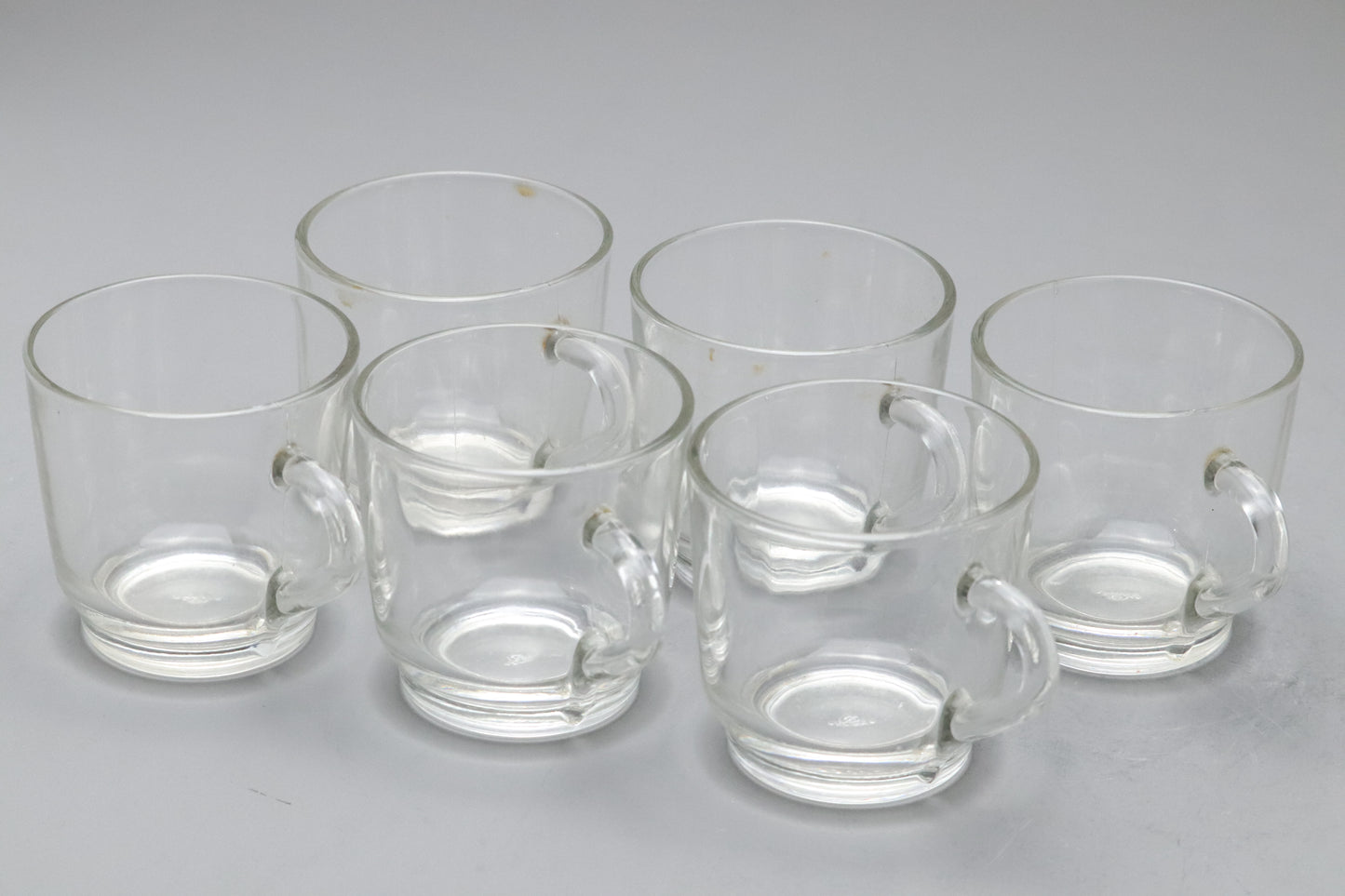 ADELEX | Made in Japan | Clear Glass Cup and Saucer Set of 6 | Japanese Glassware | Espresso Coffee Tea Cups | Minimalist Home Cafe Kitchen