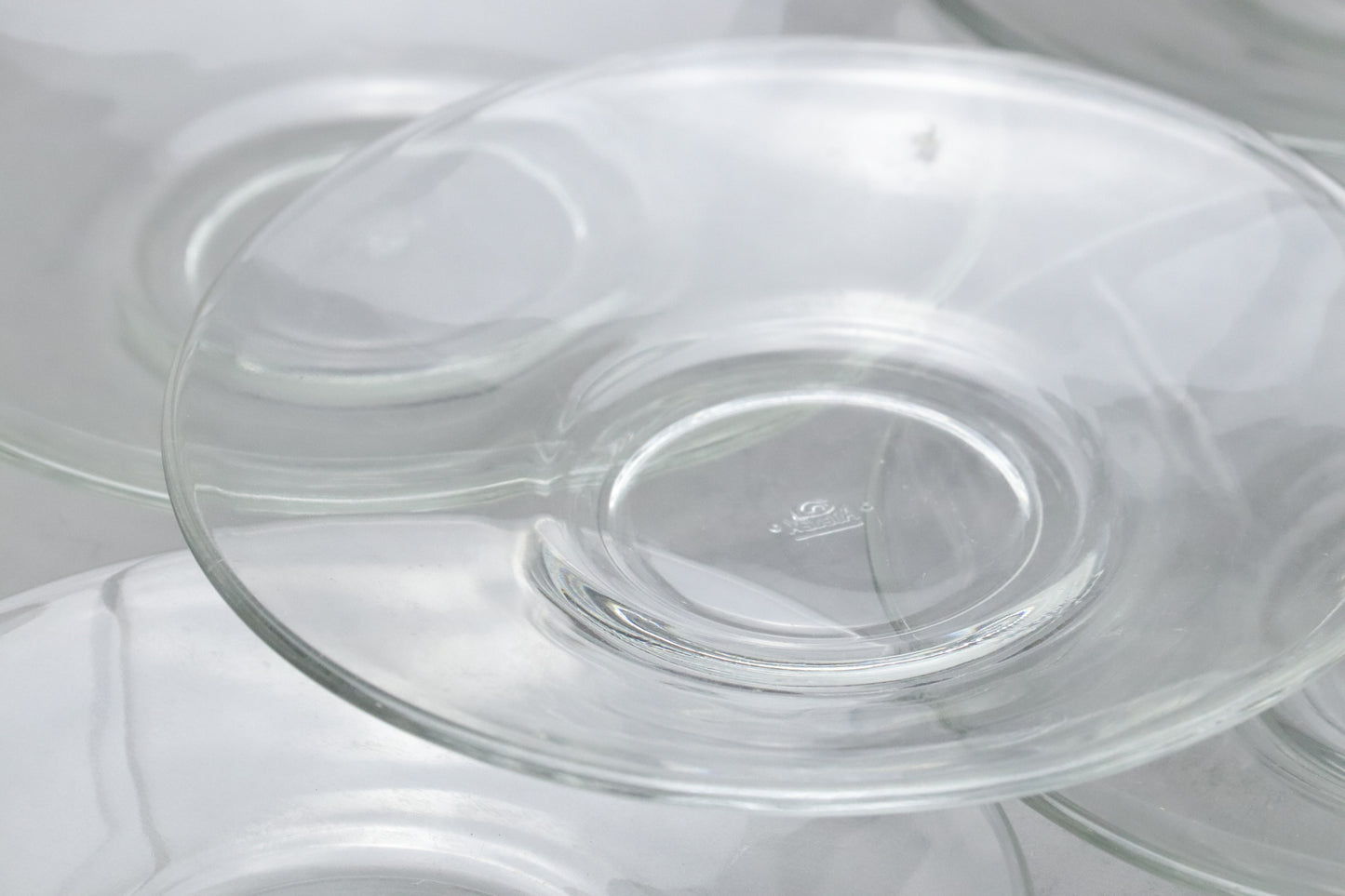 ADELEX | Made in Japan | Clear Glass Cup and Saucer Set of 6 | Japanese Glassware | Espresso Coffee Tea Cups | Minimalist Home Cafe Kitchen