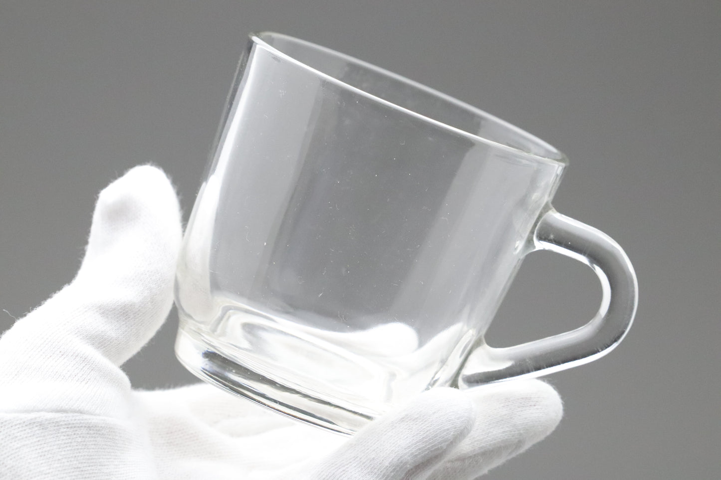 ADELEX | Made in Japan | Clear Glass Cup and Saucer Set of 6 | Japanese Glassware | Espresso Coffee Tea Cups | Minimalist Home Cafe Kitchen