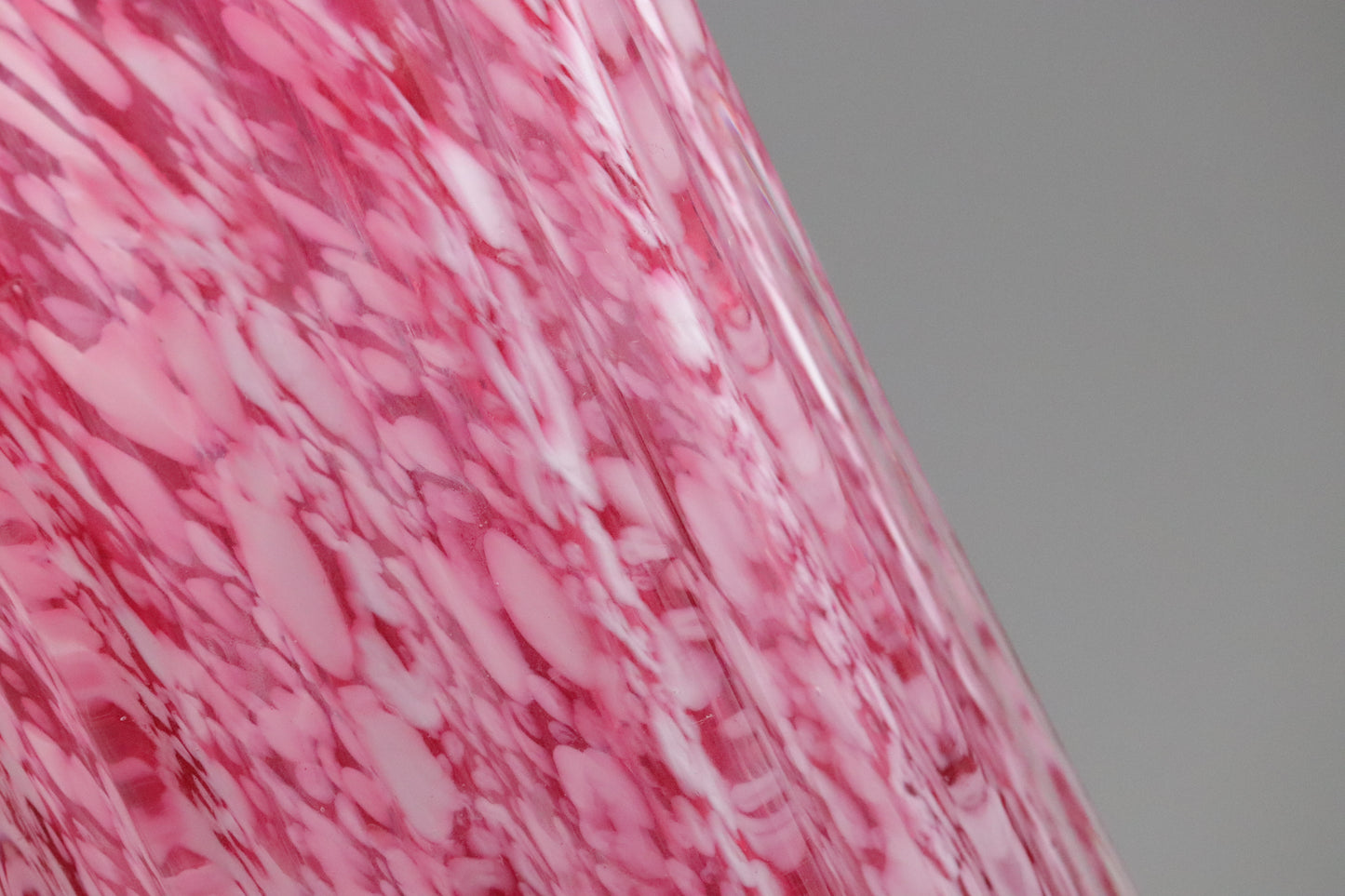 Vintage Kamei Glass | Japanese Art Glass | Pink White Splatter | Flower Vase | Speckled | Mid Century Modern | Hand Blown | Osaka Japan