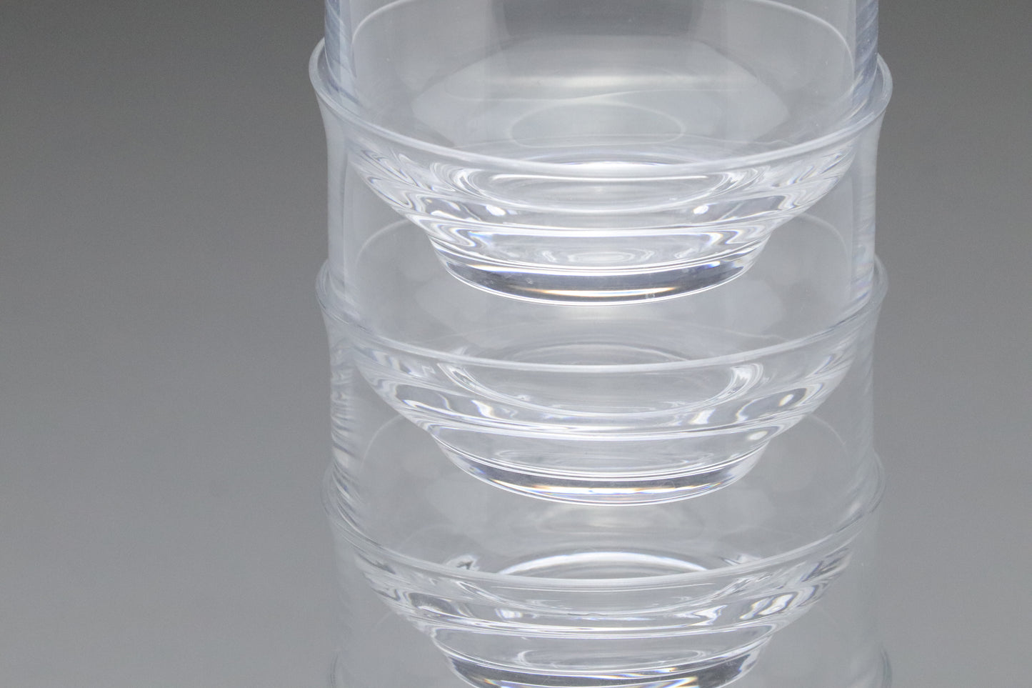 Aderia Palme Chilled Tea Glass Set | Ishizuka Glass Japan | Minimalist Bowl | Vintage Tea Cup | Summer Tableware | Clear Glass Stackable 5