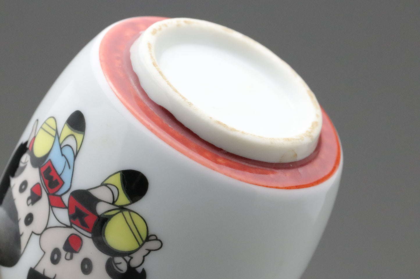 Vintage Yanmar | Yanbo Marbo | Set of 3 | Japanese Yunomi | Retro Advertising | Mascot | Porcelain | Showa Era | Collectible Pottery | Anime