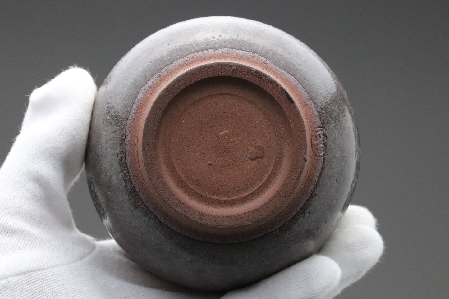 Japanese Pottery | Tea Bowl | Wabi Sabi | Minimalist Art | Dark Gray | Scalloped Rim | Hand Thrown | Ceramic Art | Zen Decor | Unique Shape