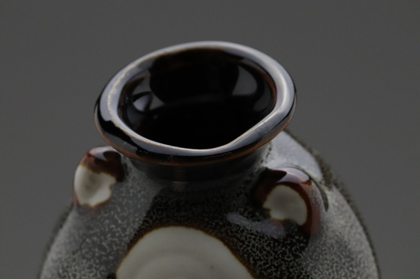 Japanese Seto Ware | Tanuki Sake Bottle | Lucky Raccoon Dog | Tokkuri Decanter | Ceramic Pottery | Handmade | Japan Folklore | Barware Decor