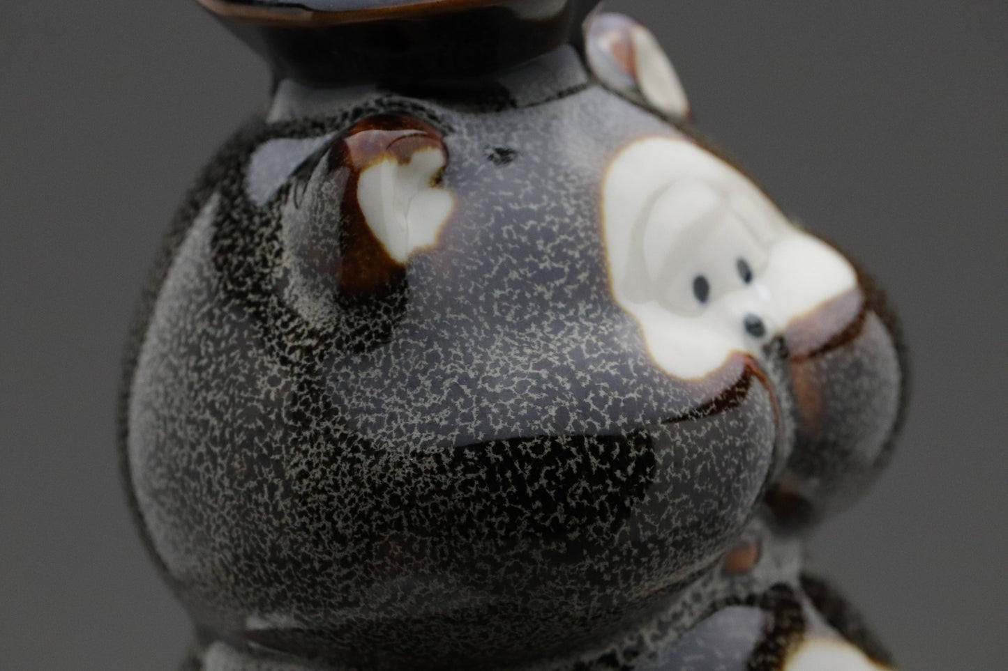 Japanese Seto Ware | Tanuki Sake Bottle | Lucky Raccoon Dog | Tokkuri Decanter | Ceramic Pottery | Handmade | Japan Folklore | Barware Decor