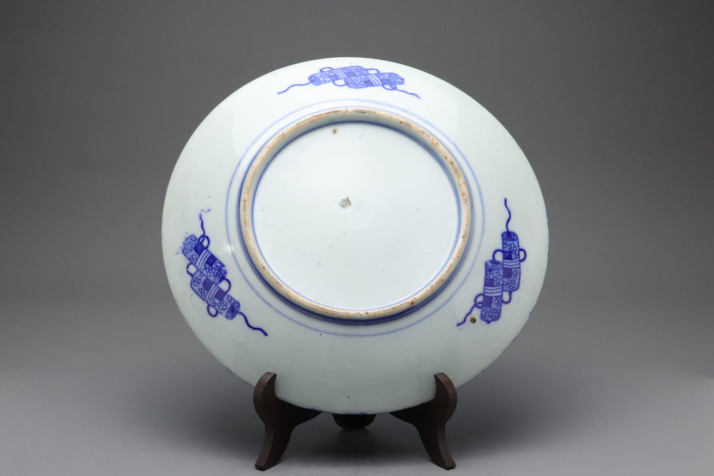 Japanese Imari Plate | Blue and White Porcelain | Large Charger | Hydrangea Chrysanthemum Peony | Hand Painted | Sometsuke | Japan Art