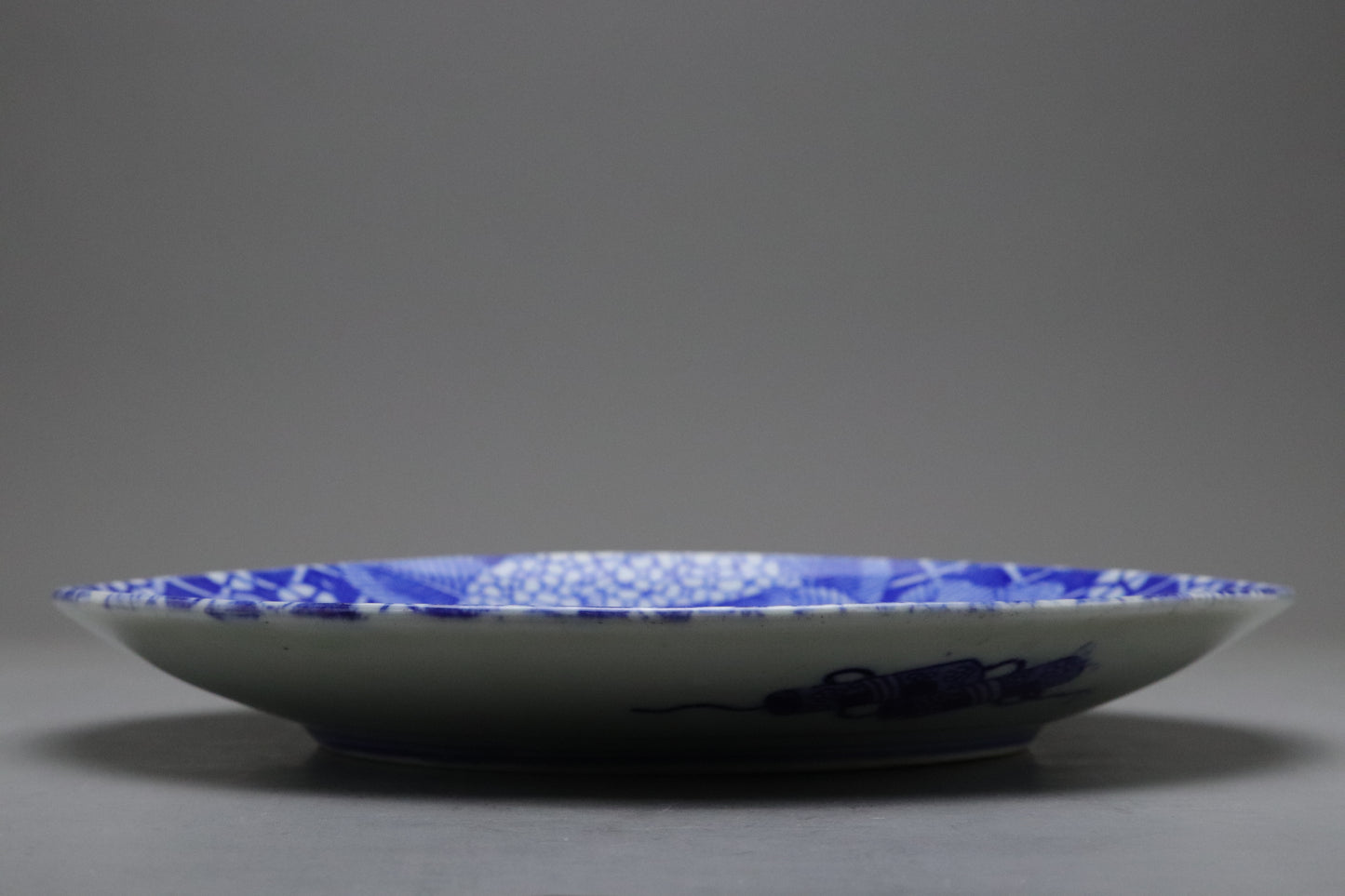 Japanese Imari Plate | Blue and White Porcelain | Large Charger | Hydrangea Chrysanthemum Peony | Hand Painted | Sometsuke | Japan Art