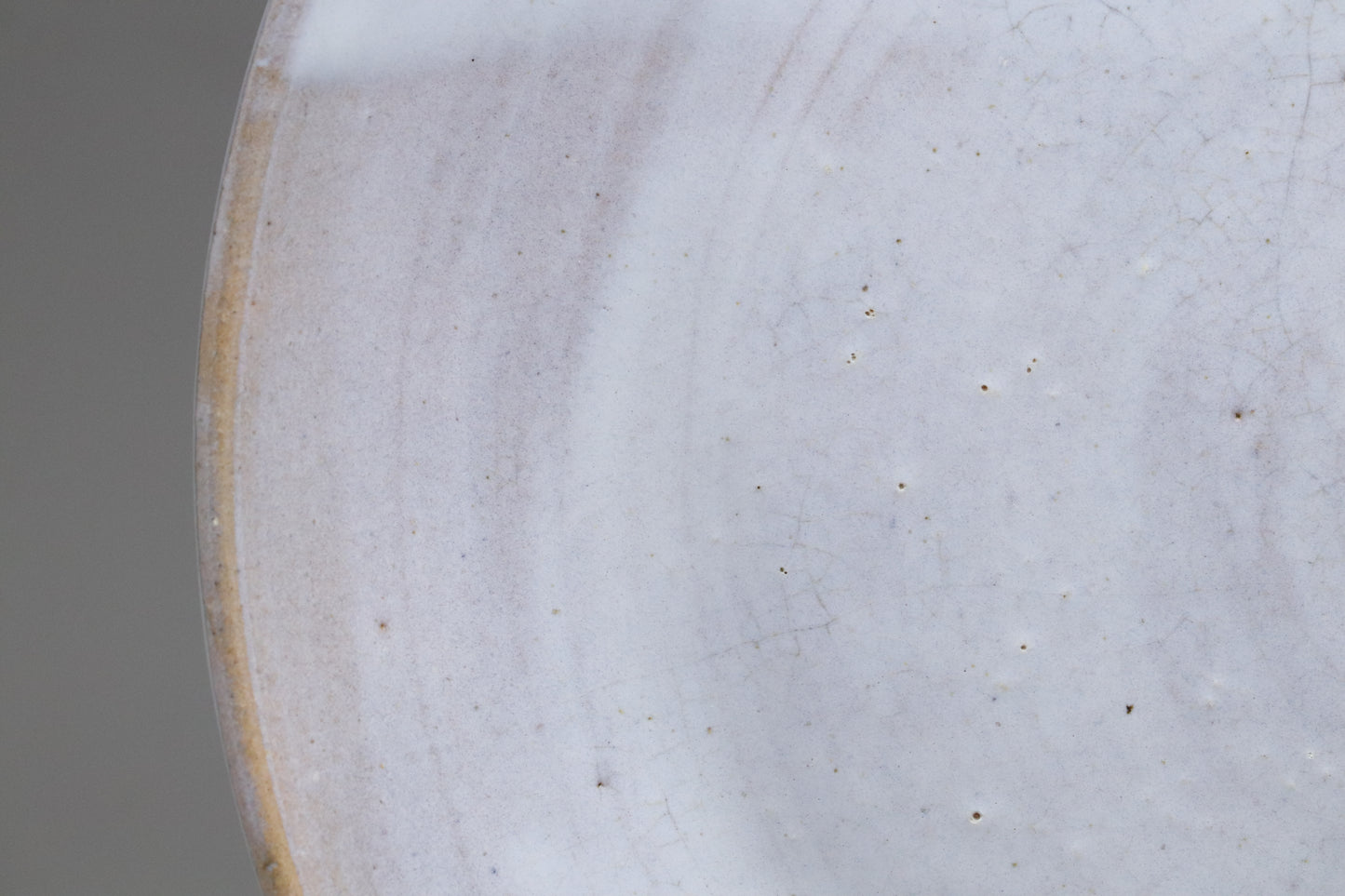 Japanese Hagi Style | Large Dinner Plate | White Glazed Pottery | Wabi Sabi Stoneware | Serving Platter | Handmade Round Shallow Bowl Dishes