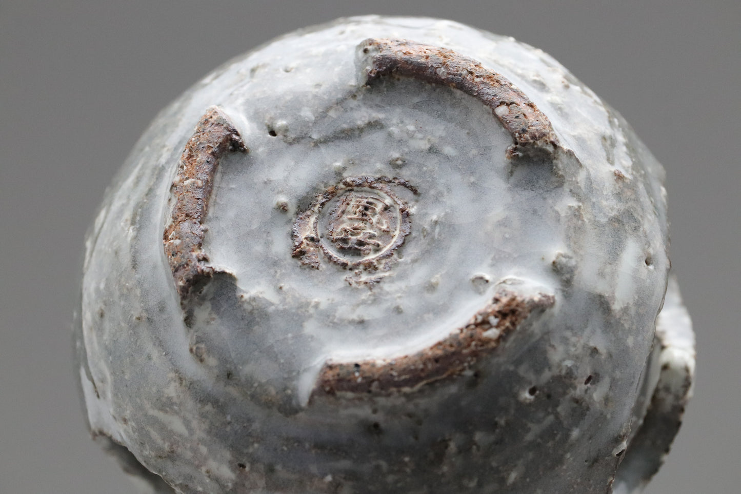 Japanese Pottery | Incense Burner Koro Inome | Studio Pottery | Stoneware | Wabi Sabi | Tea Ceremony Candle Holder | Gray Glaze | Stoneware