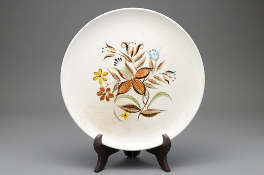 Vintage Kasuga Japan Granada | Hand Painted Floral Plate | Large Dinner Platter Serving Dish | Mid Century Modern Pottery | Retro Boho Homes