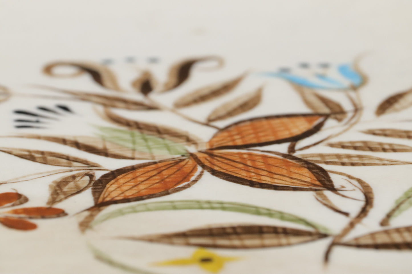 Vintage Kasuga Japan Granada | Hand Painted Floral Plate | Large Dinner Platter Serving Dish | Mid Century Modern Pottery | Retro Boho Homes