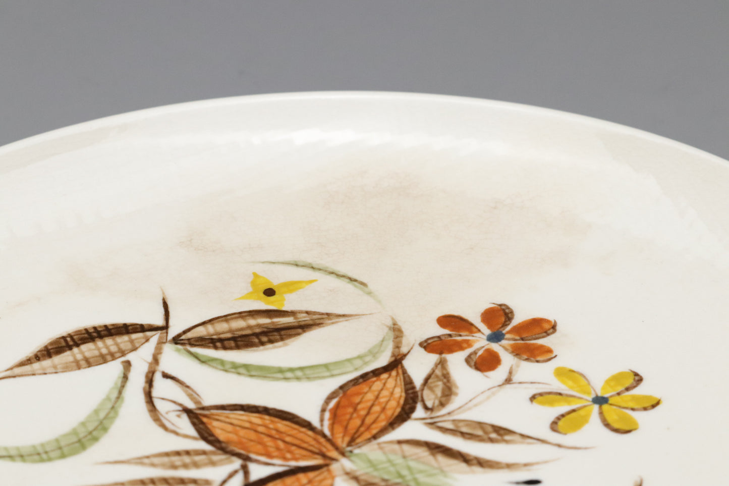 Vintage Kasuga Japan Granada | Hand Painted Floral Plate | Large Dinner Platter Serving Dish | Mid Century Modern Pottery | Retro Boho Homes