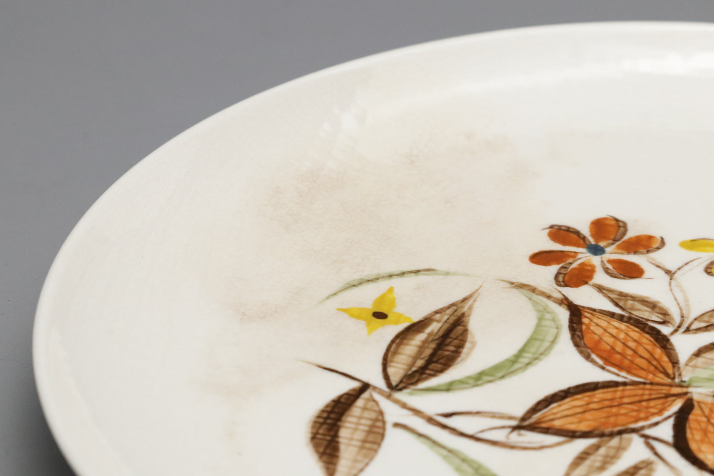 Vintage Kasuga Japan Granada | Hand Painted Floral Plate | Large Dinner Platter Serving Dish | Mid Century Modern Pottery | Retro Boho Homes