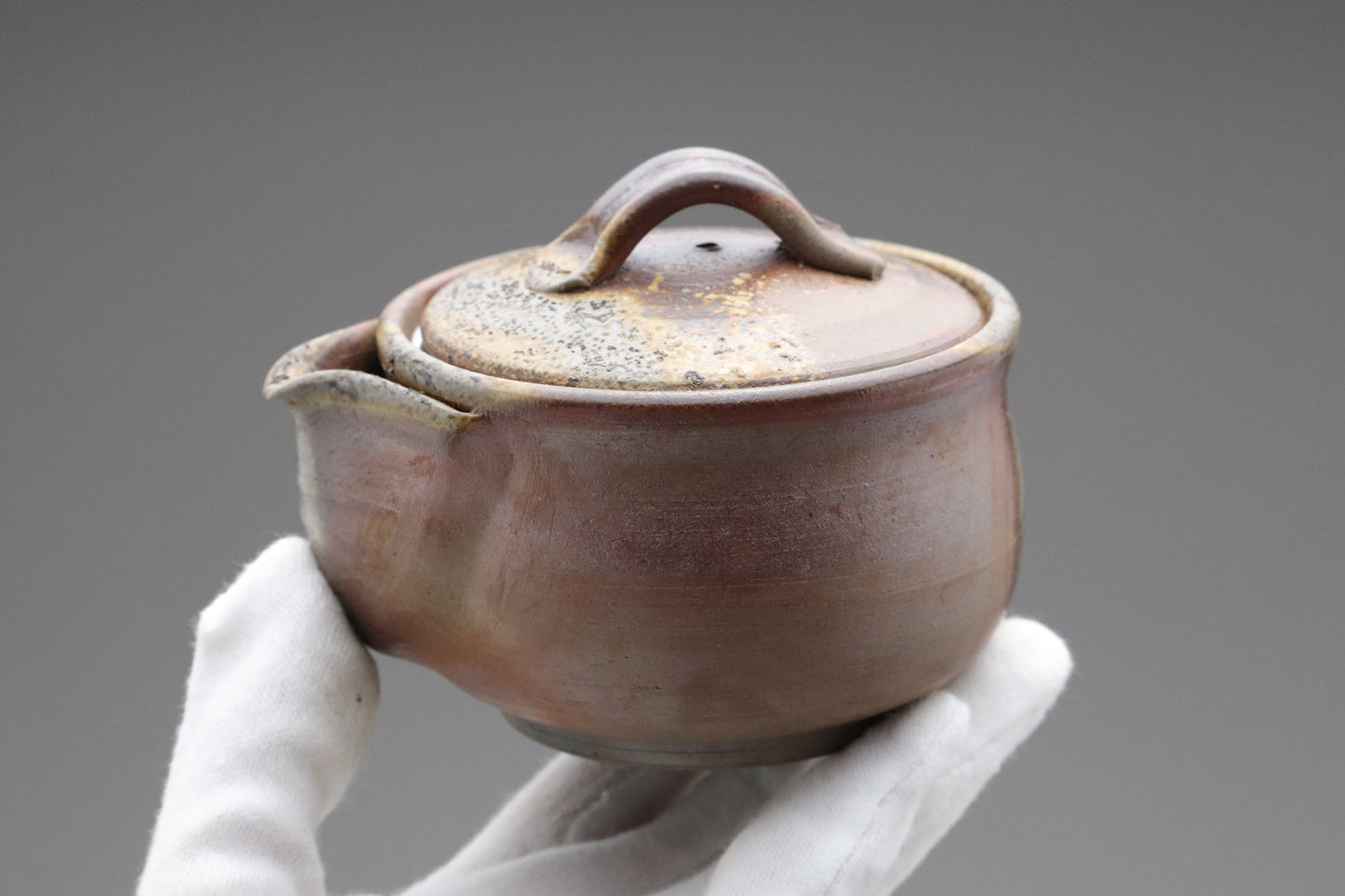 Bizen Yaki Teapot with Strainer | Japanese Pottery Hohin | Kyusu for Loose Leaf Tea | Clay Ware Shiboridashi | Wabi Sabi Teaware Japanese Teas