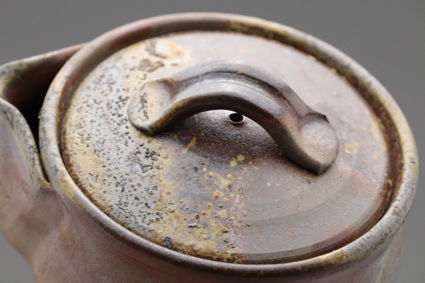 Bizen Yaki Teapot with Strainer | Japanese Pottery Hohin | Kyusu for Loose Leaf Tea | Clay Ware Shiboridashi | Wabi Sabi Teaware Japanese Teas