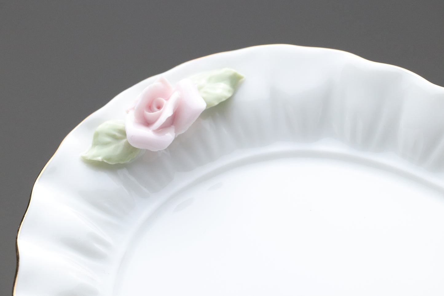Porcelain Oval Platter Pink Rose | Vintage Serving Plate Gold Rim | Shabby Chic Floral Tableware | Elegant Serving Dish Relief Japanese Arts