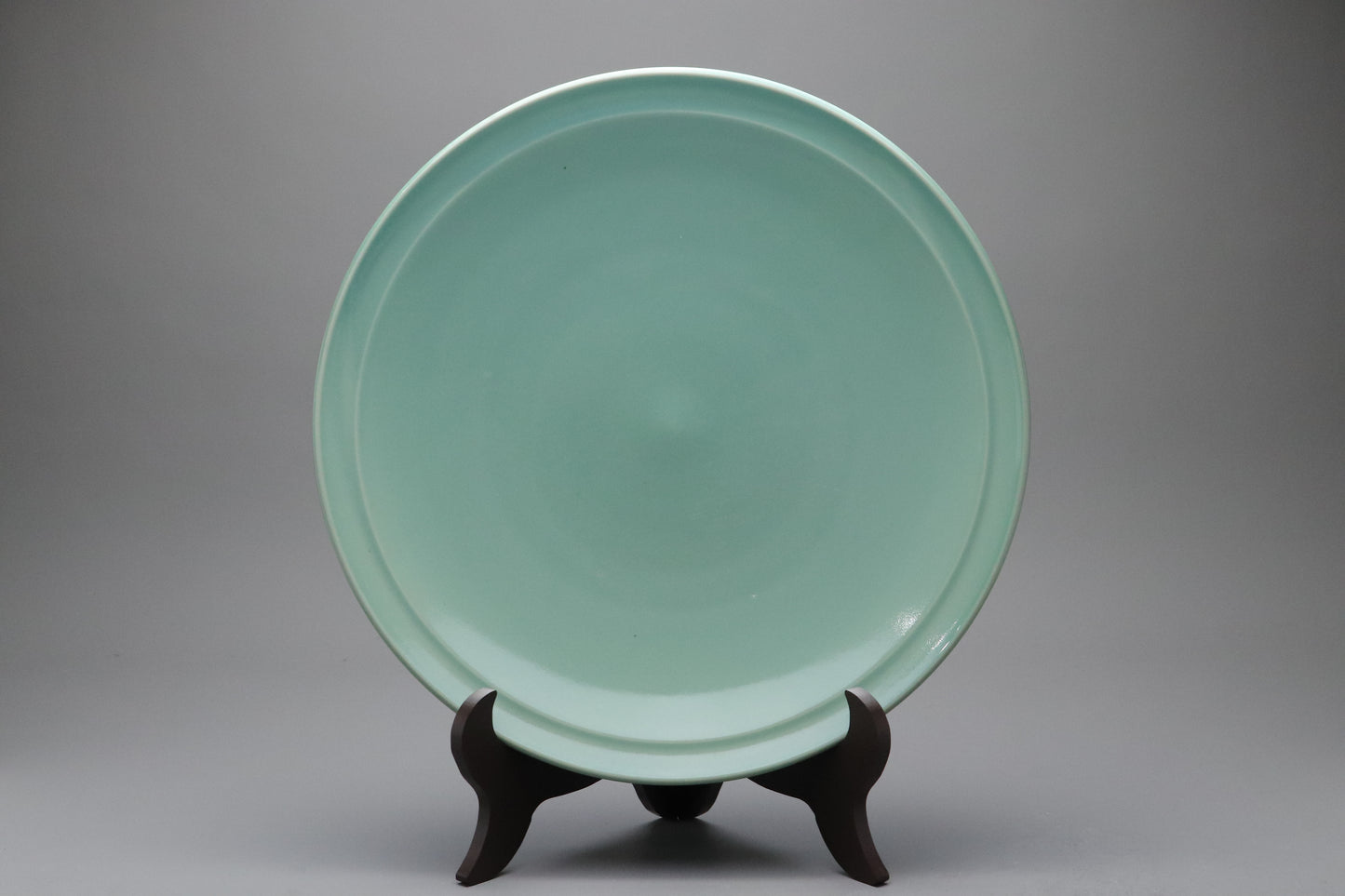 Celadon Serving Platter | Large Round Dinner Plate | Japanese Porcelain Tableware | Mint Green Charger | Minimalist Pottery | Handmade Dish