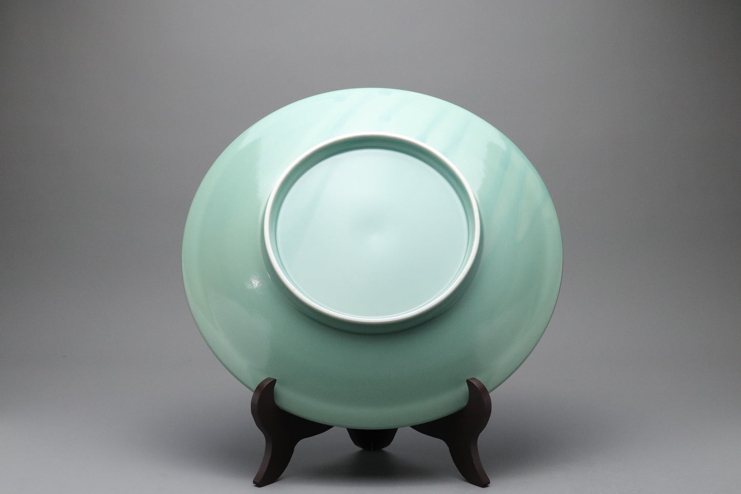 Celadon Serving Platter | Large Round Dinner Plate | Japanese Porcelain Tableware | Mint Green Charger | Minimalist Pottery | Handmade Dish