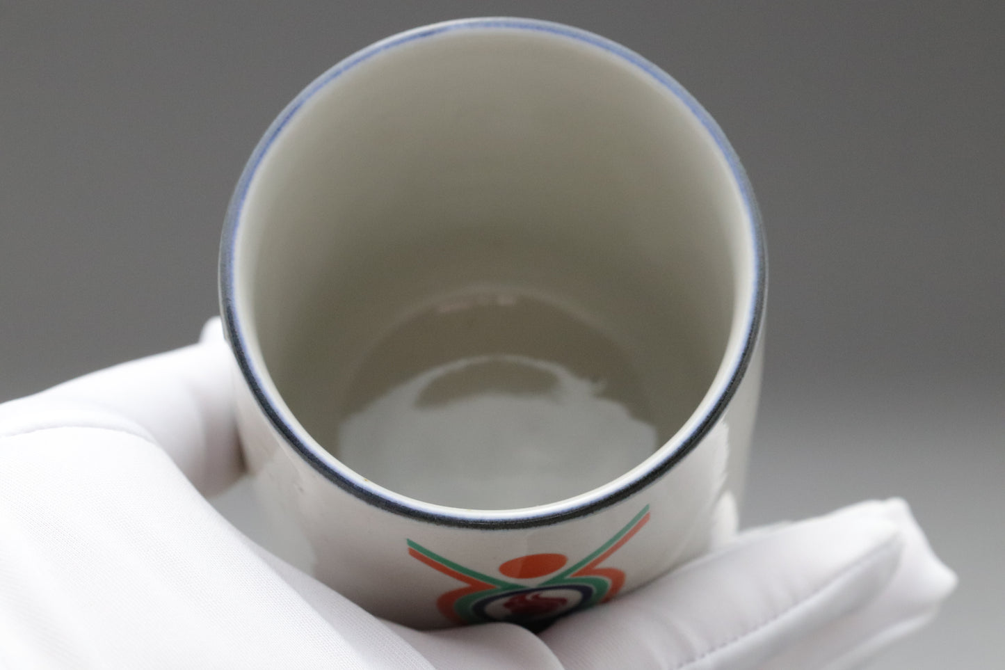 Japanese Vintage Yunomi Tea Cup Set of 2 | Iwami Yaki Pottery | Shunji Sonoyama Manga Art Giatrus | Cute Anime Collectible Teaware with Box