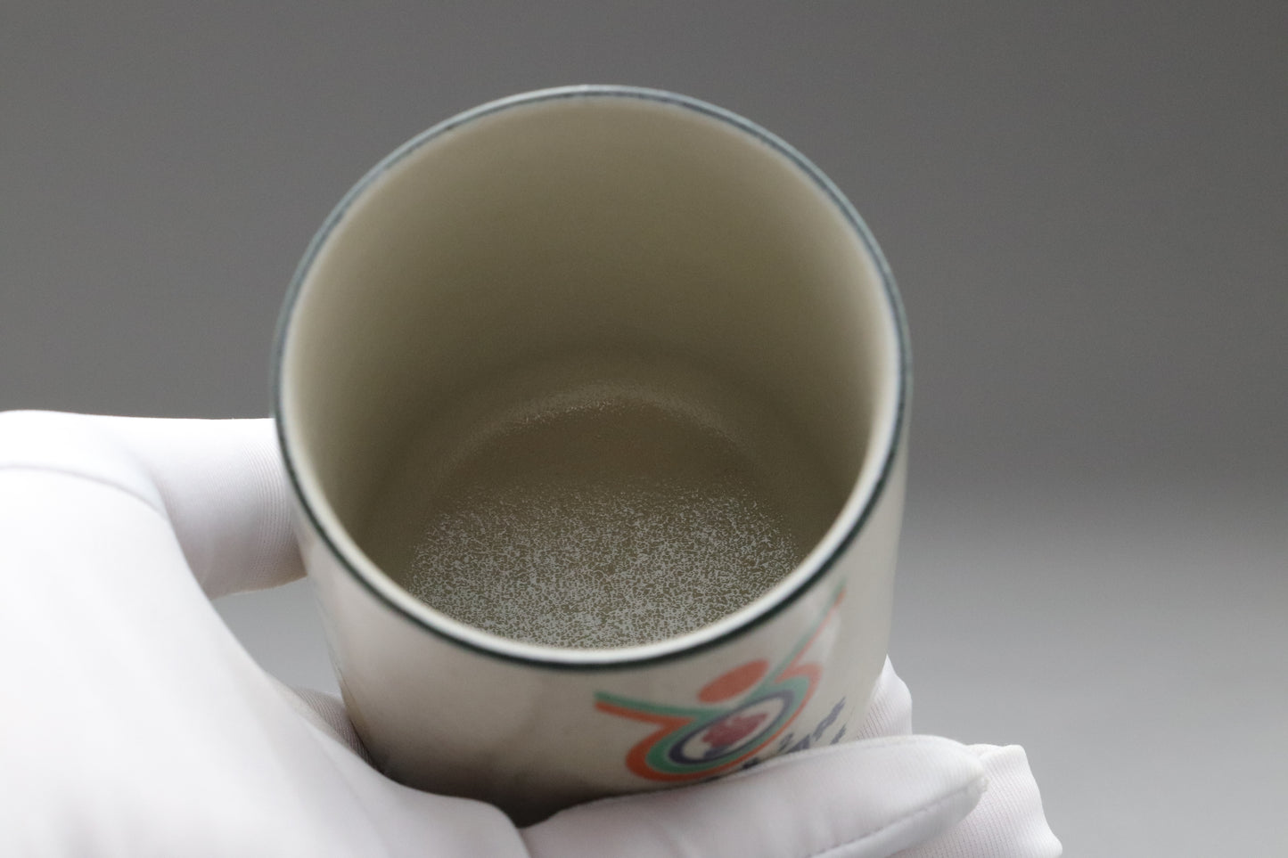 Japanese Vintage Yunomi Tea Cup Set of 2 | Iwami Yaki Pottery | Shunji Sonoyama Manga Art Giatrus | Cute Anime Collectible Teaware with Box